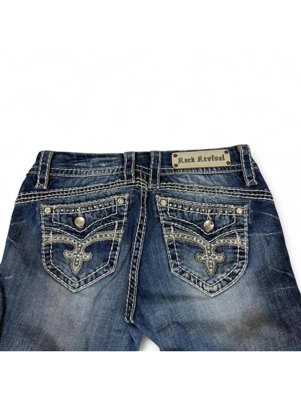 Rock Revival slim fit  jeans with rhinestone embellishments